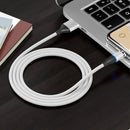 3A USB to USB-C / Type-C Fast Charging + 480Mbps Data Transmission Mobile Phone Magnetic Suction Fast Charging Data Cable, Cable Length: 2m(Silver)