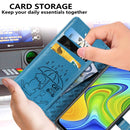 For Xiaomi Redmi 10X (4G) / Note 9 Cute Cat and Dog Embossed Horizontal Flip Leather Case with Bracket / Card Slot / Wallet / Lanyard(Green)