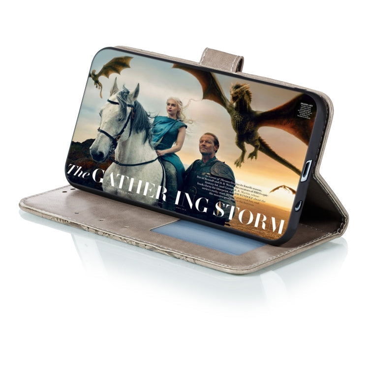 For Motorola Moto E6S 2020 Mandala Embossing Pattern Horizontal Flip Leather Case with Holder & Card Slots & Wallet & Photo Frame & Lanyard(Grey)