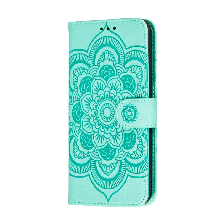 For Motorola Moto E6S 2020 Mandala Embossing Pattern Horizontal Flip Leather Case with Holder & Card Slots & Wallet & Photo Frame & Lanyard(Green)