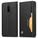 Knead Skin Texture Horizontal Flip Leather Case for OnePlus 7 Pro, with Photo Frame & Holder & Card Slots & Wallet(Black)