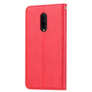 Knead Skin Texture Horizontal Flip Leather Case for OnePlus 7 Pro, with Photo Frame & Holder & Card Slots & Wallet(Red)