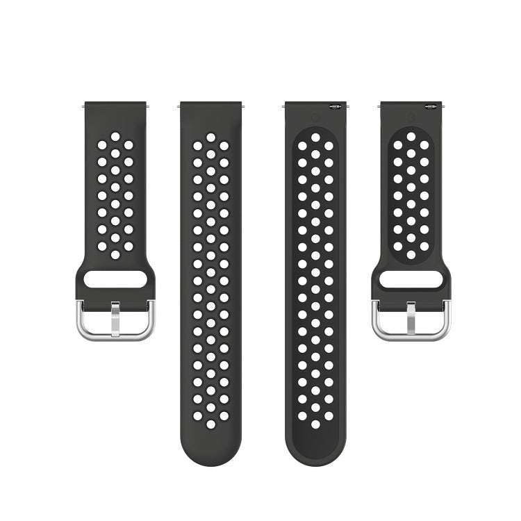 22mm For Huawei Watch GT2e/GT/GT2 46MM Fashion Inner Buckle Silicone Watch Band(Coal black black)