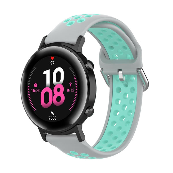 22mm For Huawei Watch GT2e/GT/GT2 46MM Fashion Inner Buckle Silicone Watch Band(Grey duck)