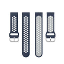 22mm For Huawei Watch GT2e/GT/GT2 46MM Fashion Inner Buckle Silicone Watch Band(Midnight blue and white)