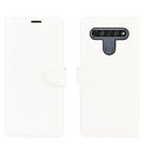 For LG K61 Litchi Texture Horizontal Flip Protective Case with Holder & Card Slots & Wallet(White)
