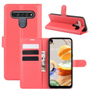 For LG K61 Litchi Texture Horizontal Flip Protective Case with Holder & Card Slots & Wallet(Red)