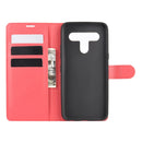 For LG K61 Litchi Texture Horizontal Flip Protective Case with Holder & Card Slots & Wallet(Red)