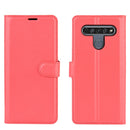 For LG K61 Litchi Texture Horizontal Flip Protective Case with Holder & Card Slots & Wallet(Red)
