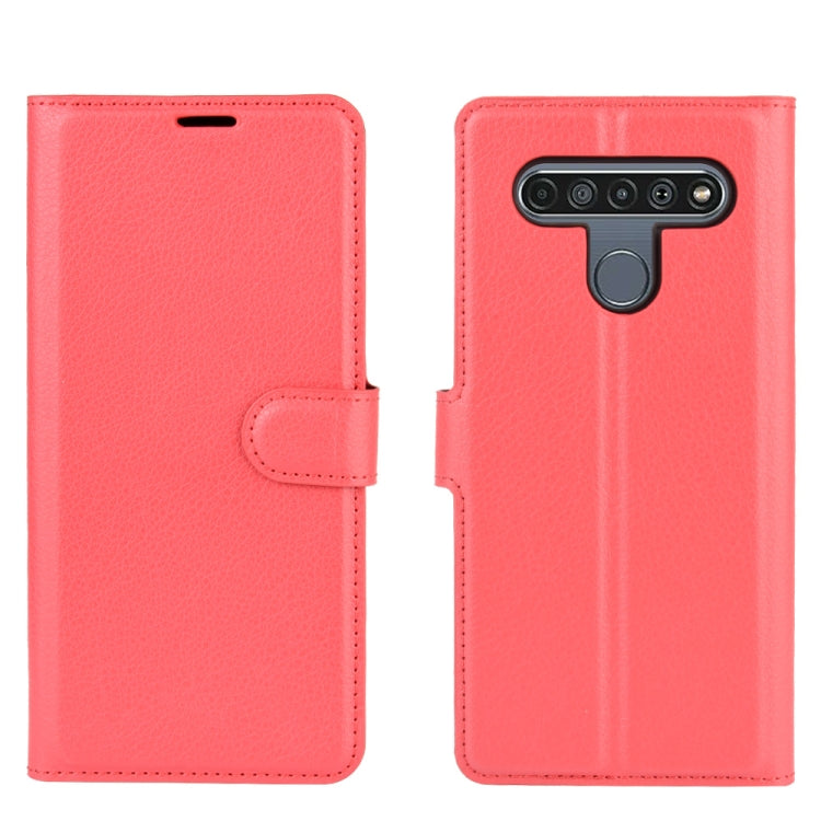 For LG K61 Litchi Texture Horizontal Flip Protective Case with Holder & Card Slots & Wallet(Red)