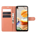 For LG K61 Litchi Texture Horizontal Flip Protective Case with Holder & Card Slots & Wallet(Brown)