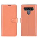 For LG K61 Litchi Texture Horizontal Flip Protective Case with Holder & Card Slots & Wallet(Brown)