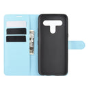 For LG K61 Litchi Texture Horizontal Flip Protective Case with Holder & Card Slots & Wallet(Blue)