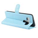 For LG K61 Litchi Texture Horizontal Flip Protective Case with Holder & Card Slots & Wallet(Blue)