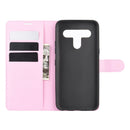 For LG K61 Litchi Texture Horizontal Flip Protective Case with Holder & Card Slots & Wallet(Pink)