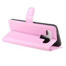 For LG K61 Litchi Texture Horizontal Flip Protective Case with Holder & Card Slots & Wallet(Pink)