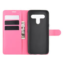 For LG K61 Litchi Texture Horizontal Flip Protective Case with Holder & Card Slots & Wallet(Rose red)