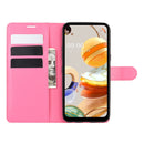 For LG K61 Litchi Texture Horizontal Flip Protective Case with Holder & Card Slots & Wallet(Rose red)