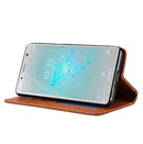 Knead Skin Texture Horizontal Flip Leather Case for Sony Xperia XZ2 Compact, with Photo Frame & Holder & Card Slots & Wallet(Black)