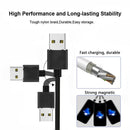 USB to Micro USB Magnetic Metal Connector Nylon Two-color Braided Magnetic Data Cable, Cable Length: 1m(Black)