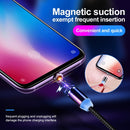USB to Micro USB Magnetic Metal Connector Nylon Two-color Braided Magnetic Data Cable, Cable Length: 1m(Red)