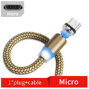USB to Micro USB Magnetic Metal Connector Nylon Two-color Braided Magnetic Data Cable, Cable Length: 1m(Silver)