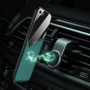 For iPhone 6Plus/6s Plus All-inclusive Leather + Organic Glass Phone Case With Metal Iron Sheet(Black)