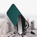 For iPhone 7 Plus/8 Plus All-inclusive Leather + Organic Glass Phone Case With Metal Iron Sheet(Blue)