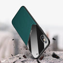 For iPhone X/XS All-inclusive Leather + Organic Glass Phone Case With Metal Iron Sheet(Orange)