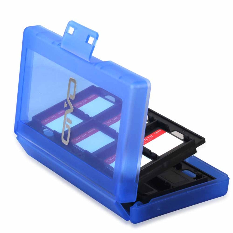 OIVO IV-SW029 24in1 Game Memory Card Storage Box Card Case Holder For Nintendo Switch(Blue)