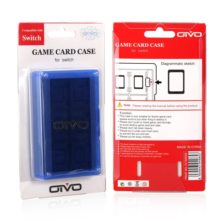 OIVO IV-SW029 24in1 Game Memory Card Storage Box Card Case Holder For Nintendo Switch(Blue)
