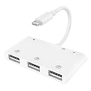 ZS-S1852 6 in 1 3 USB Female to 8 Pin Male OTG Camera Card Reader Adapter with SD & TF Card & 8 Pin Charging Interface, Compatible with IOS 13 System
