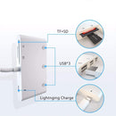 ZS-S1852 6 in 1 3 USB Female to 8 Pin Male OTG Camera Card Reader Adapter with SD & TF Card & 8 Pin Charging Interface, Compatible with IOS 13 System