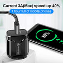 Portable QC3.0 18W USB Port Universal Quick Charging Charger, EU Plug(Black)