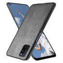 For Oppo A92/A52/A72 Shockproof Crocodile Texture PC + PU Case(Black)