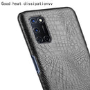 For Oppo A92/A52/A72 Shockproof Crocodile Texture PC + PU Case(Black)