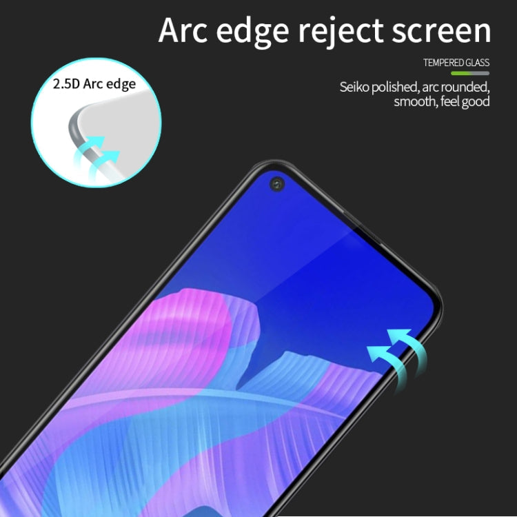 For Huawei P40 Lite E / Y7P PINWUYO 9H 2.5D Full Screen Tempered Glass Film(Black)