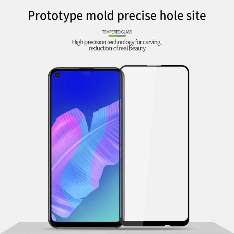 For Huawei P40 Lite E / Y7P PINWUYO 9H 2.5D Full Screen Tempered Glass Film(Black)