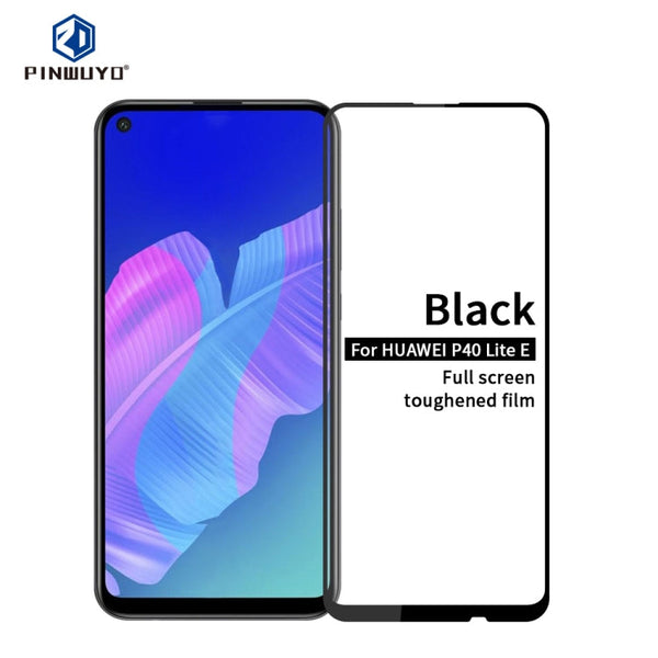For Huawei P40 Lite E / Y7P PINWUYO 9H 2.5D Full Screen Tempered Glass Film(Black)