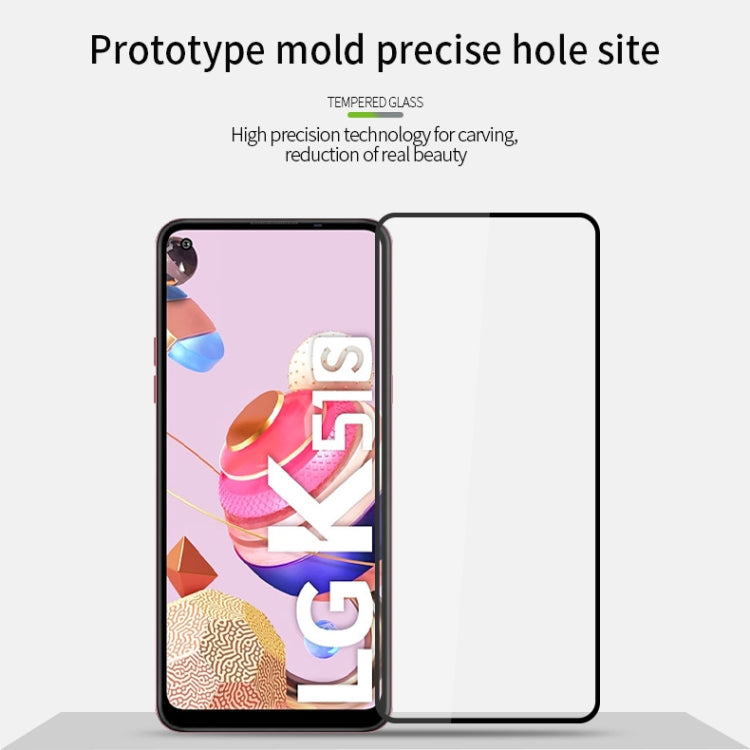 For LG K51S / K61 PINWUYO 9H 2.5D Full Screen Tempered Glass Film(Black)