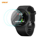For Garmin Forerunner 45 / 45S 2 PCS ENKAY Hat-Prince 0.2mm 9H 2.15D Curved Edge Tempered Glass Screen Protector Watch Film