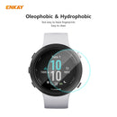 For Garmin Swim 2 2 PCS ENKAY Hat-Prince 0.2mm 9H 2.15D Curved Edge Tempered Glass Screen Protector Watch Film