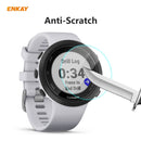 For Garmin Swim 2 2 PCS ENKAY Hat-Prince 0.2mm 9H 2.15D Curved Edge Tempered Glass Screen Protector Watch Film