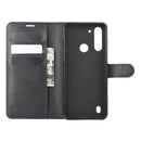 For Motorola Moto G8 Power Lite Litchi Texture Horizontal Flip Protective Case with Holder & Card Slots & Wallet(Black)
