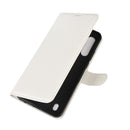 For Motorola Moto G8 Power Lite Litchi Texture Horizontal Flip Protective Case with Holder & Card Slots & Wallet(White)