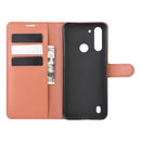For Motorola Moto G8 Power Lite Litchi Texture Horizontal Flip Protective Case with Holder & Card Slots & Wallet(Brown)