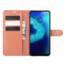 For Motorola Moto G8 Power Lite Litchi Texture Horizontal Flip Protective Case with Holder & Card Slots & Wallet(Brown)