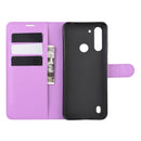 For Motorola Moto G8 Power Lite Litchi Texture Horizontal Flip Protective Case with Holder & Card Slots & Wallet(Purple)