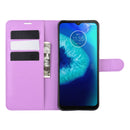For Motorola Moto G8 Power Lite Litchi Texture Horizontal Flip Protective Case with Holder & Card Slots & Wallet(Purple)