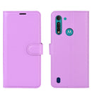 For Motorola Moto G8 Power Lite Litchi Texture Horizontal Flip Protective Case with Holder & Card Slots & Wallet(Purple)